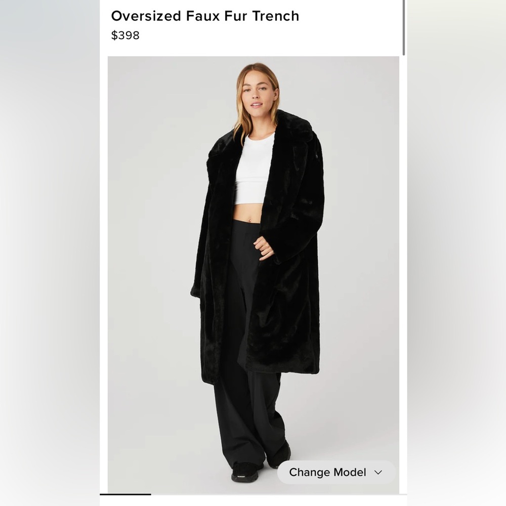 Faux fur La Rochelle trench coat